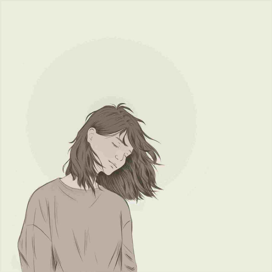 A Girl Drawing On Her Notepad Wallpaper