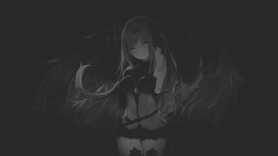 A Girl With Long Hair And Wings Wallpaper