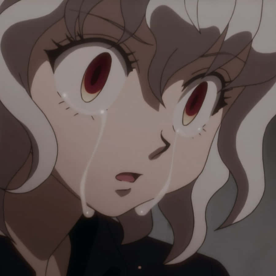 A Girl With White Hair And Red Eyes Wallpaper