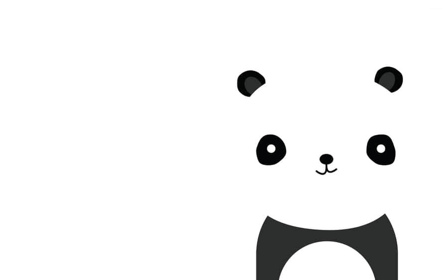 A Girly Panda Contemplates The Beautiful Ocean Sunset Wallpaper
