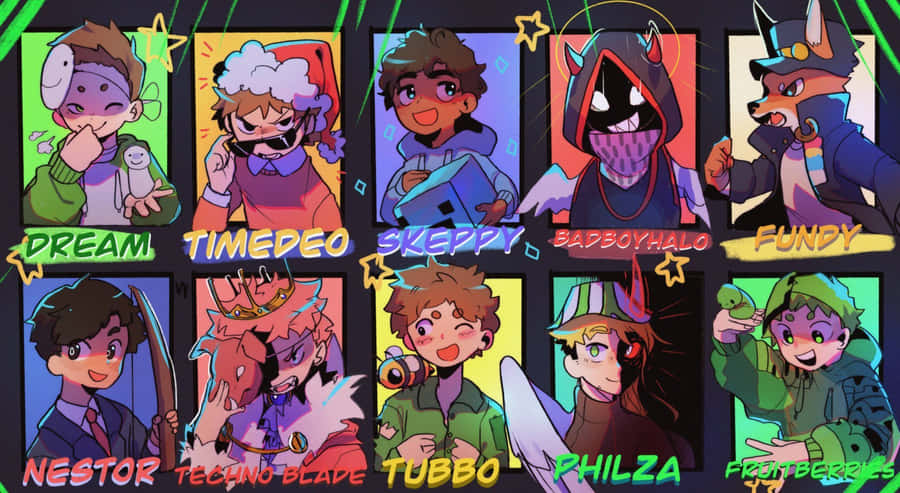 A Group Of Characters With Different Faces Wallpaper