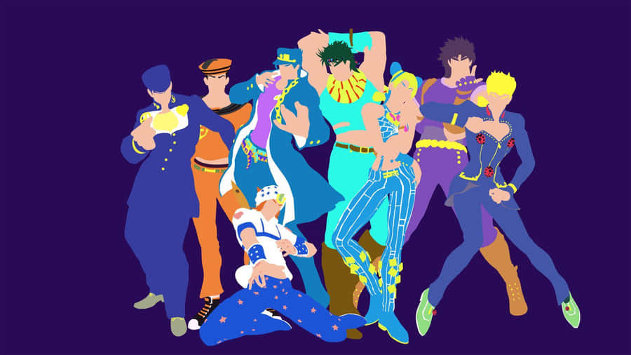 A Group Of People In Different Colors Standing Together Wallpaper