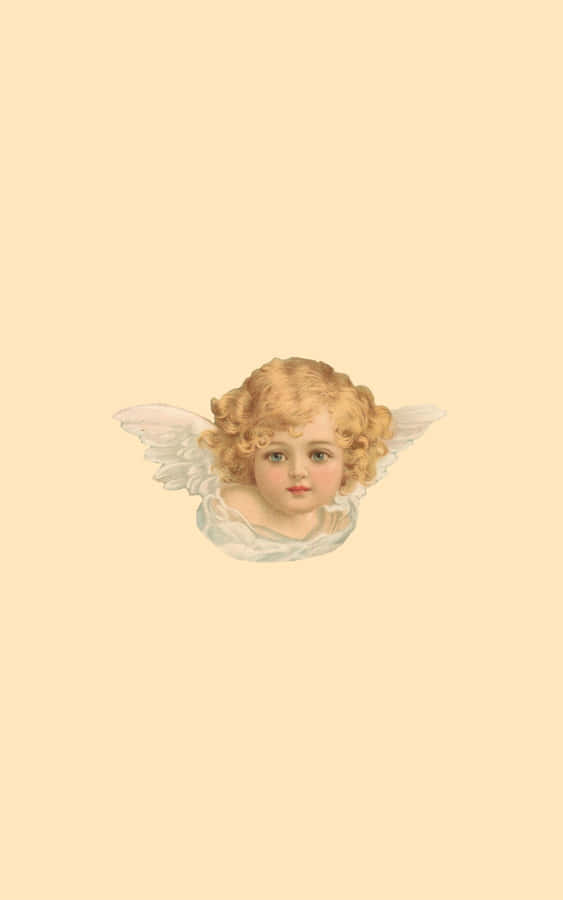 A Heavenly Vintage Angel Wings Against A Starry Night Sky Wallpaper