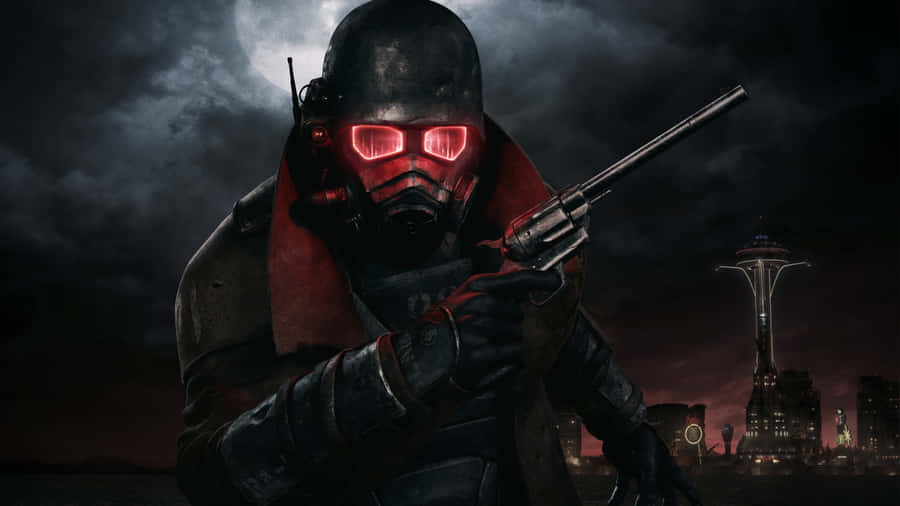A Man Holding A Gun In The Dark Wallpaper