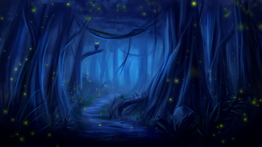 A Mystical Night In The Forest Wallpaper