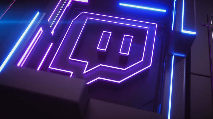 A Neon Sign With A Purple Light Wallpaper