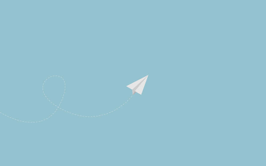 A Paper Airplane Flying In The Sky Wallpaper