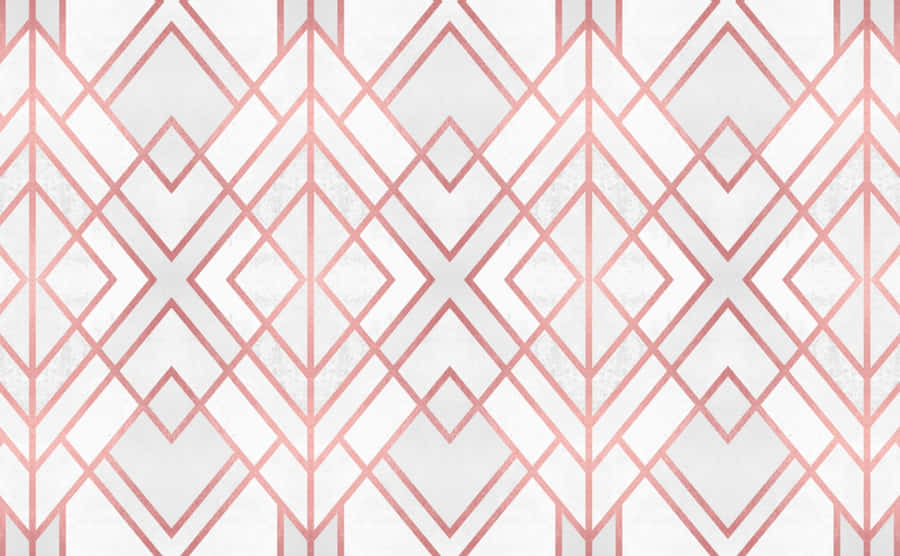 A Pink And White Geometric Pattern Wallpaper