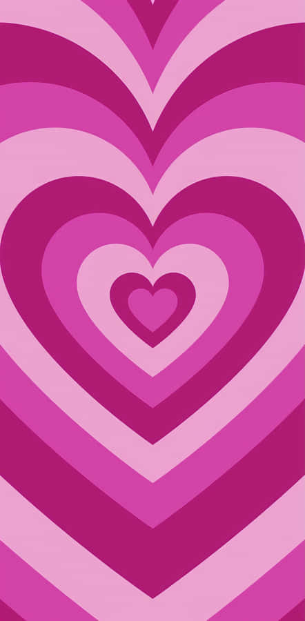A Pink And White Heart Shaped Pattern Wallpaper