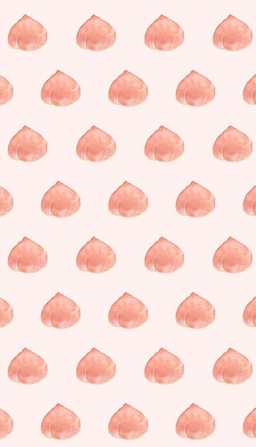 A Pink And White Pattern With A Pink Heart Wallpaper