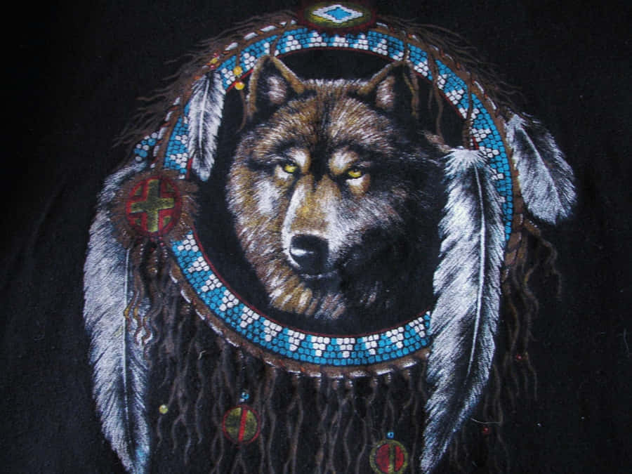 A Portrait Of A Proud Native American Indian Man Wallpaper