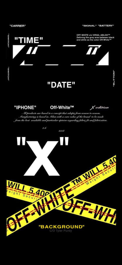 A Poster With The Words Off White Off Wallpaper