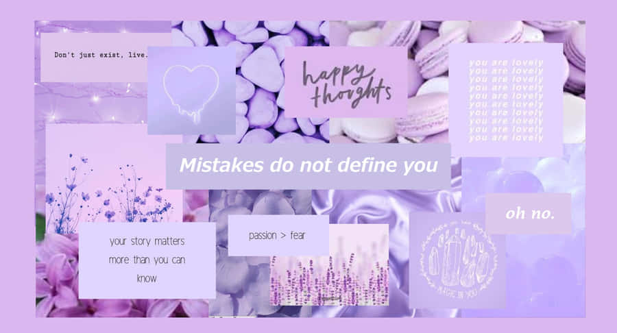 A Purple Background With The Words Mistakes Do Not Define You Wallpaper