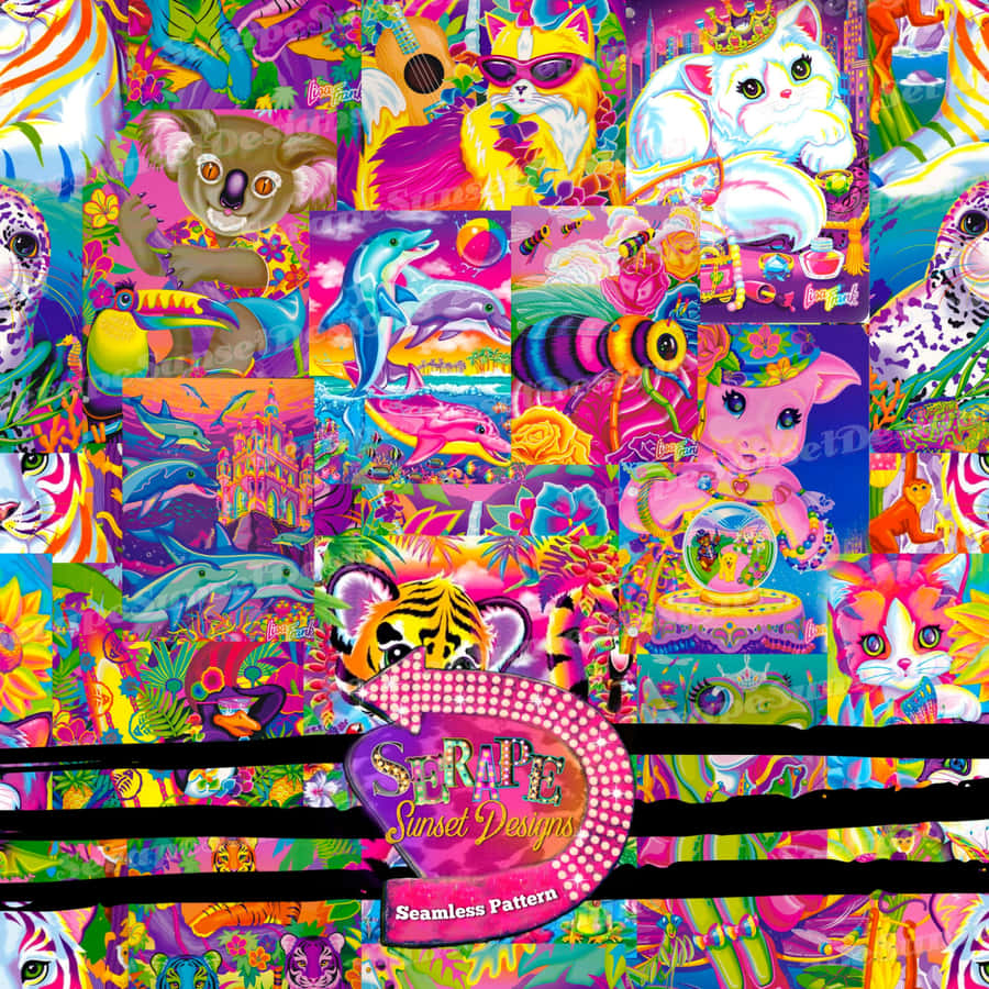 A Rainbow Of Colors Brings A Spark Of Joy To The World With This Lisa Frank Unicorn. Wallpaper