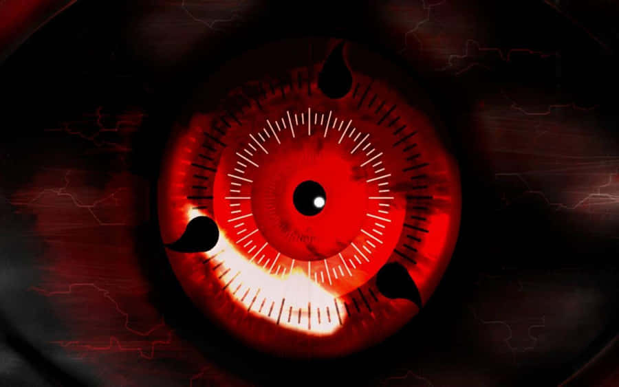 A Red Eye With A Black Background Wallpaper