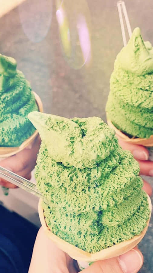 A Refreshing Cup Of Matcha Tea Wallpaper