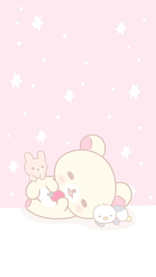 A Smiley Rilakkuma Enjoying Some Summer Fun. Wallpaper