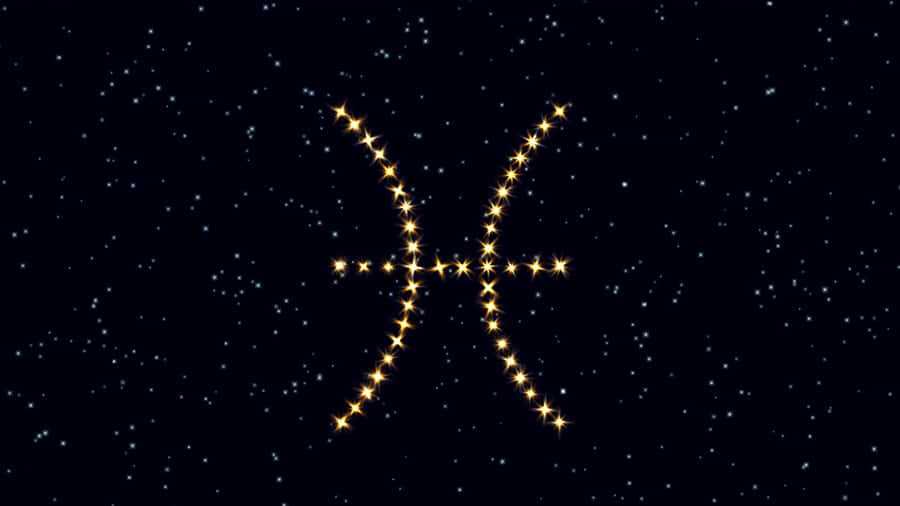 A Starry Sky With A Zodiac Sign Wallpaper