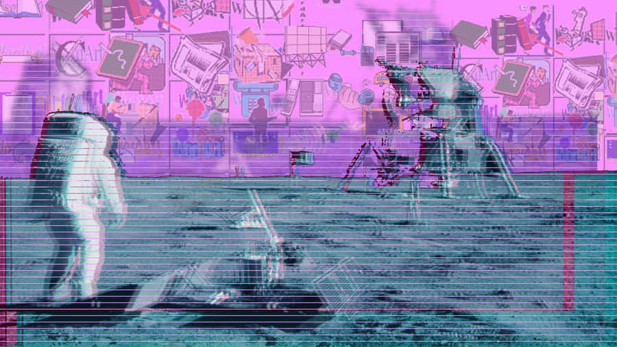 “a Surreal Vision Of Neon Colors And Billowing Smoke.” Wallpaper