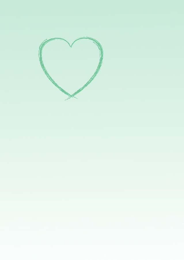 A Swirl Of Mint Green Hearts Wallpaper