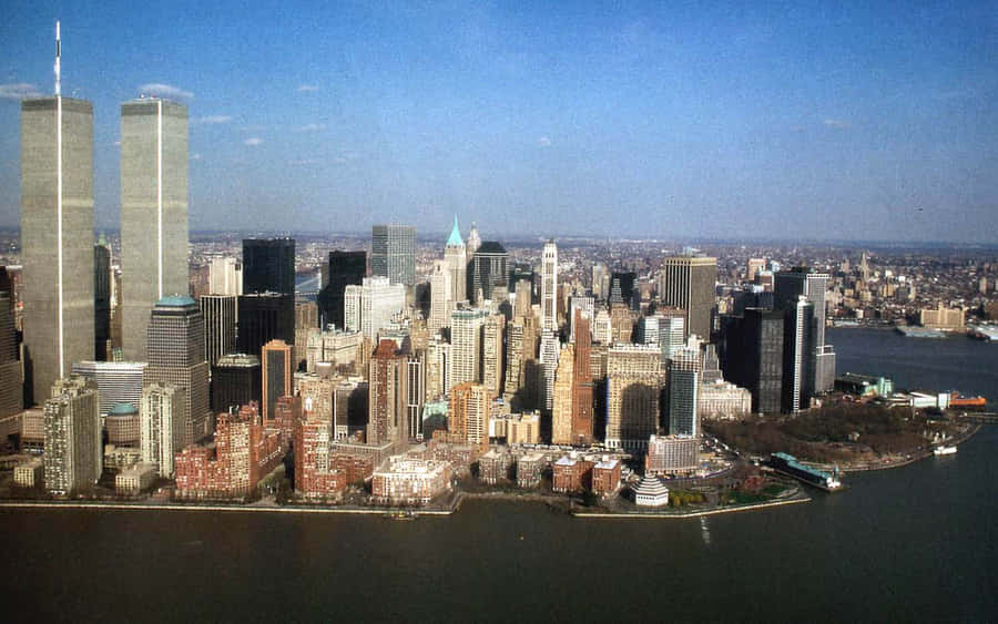 A Timeless Bird's-eye Perspective Of Old New York City Wallpaper