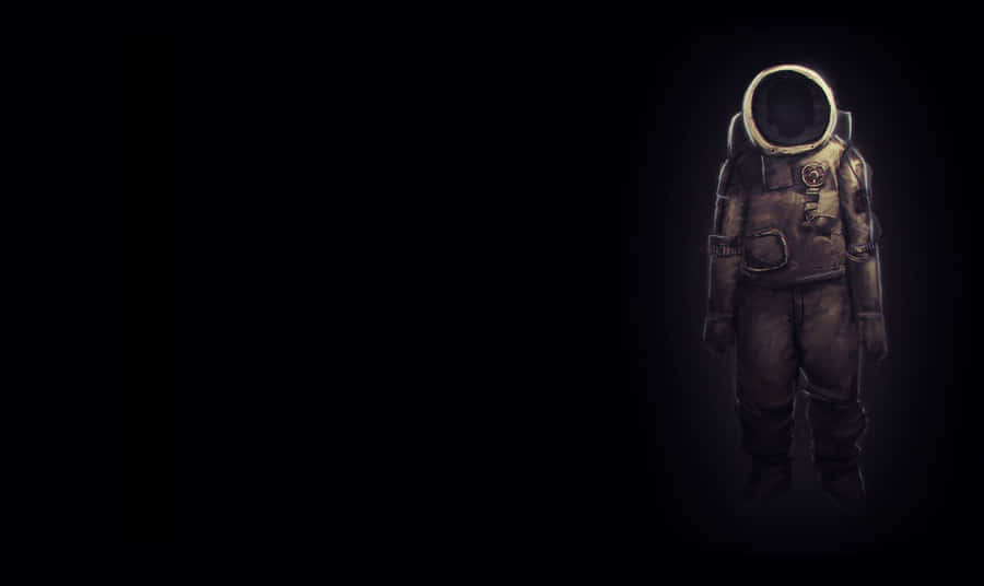 A Unidentified Astronaut Adrift In Space Wallpaper