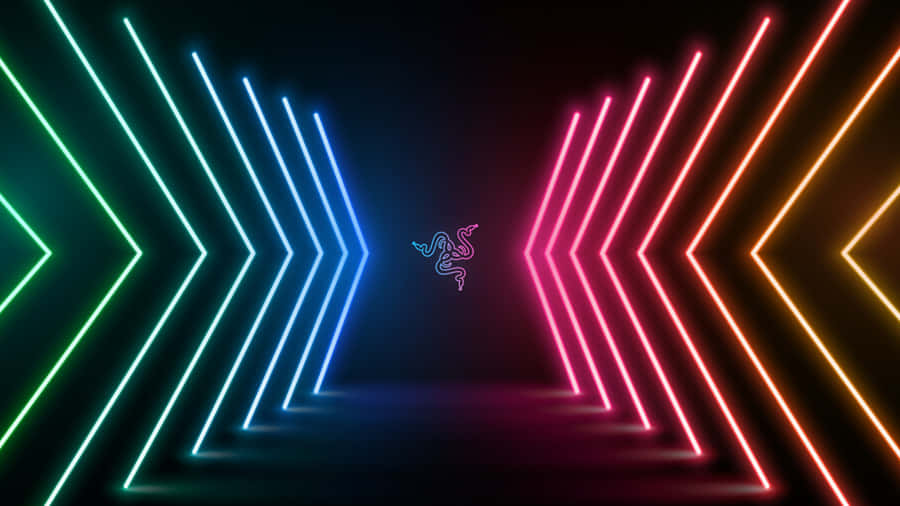 A Vibrant Abstract Composition Of Neon Colors Wallpaper