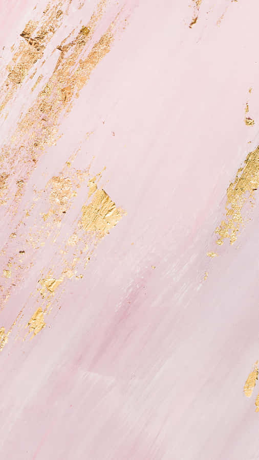 A Vibrant And Elegant Palette Of Light Pink And Gold Wallpaper