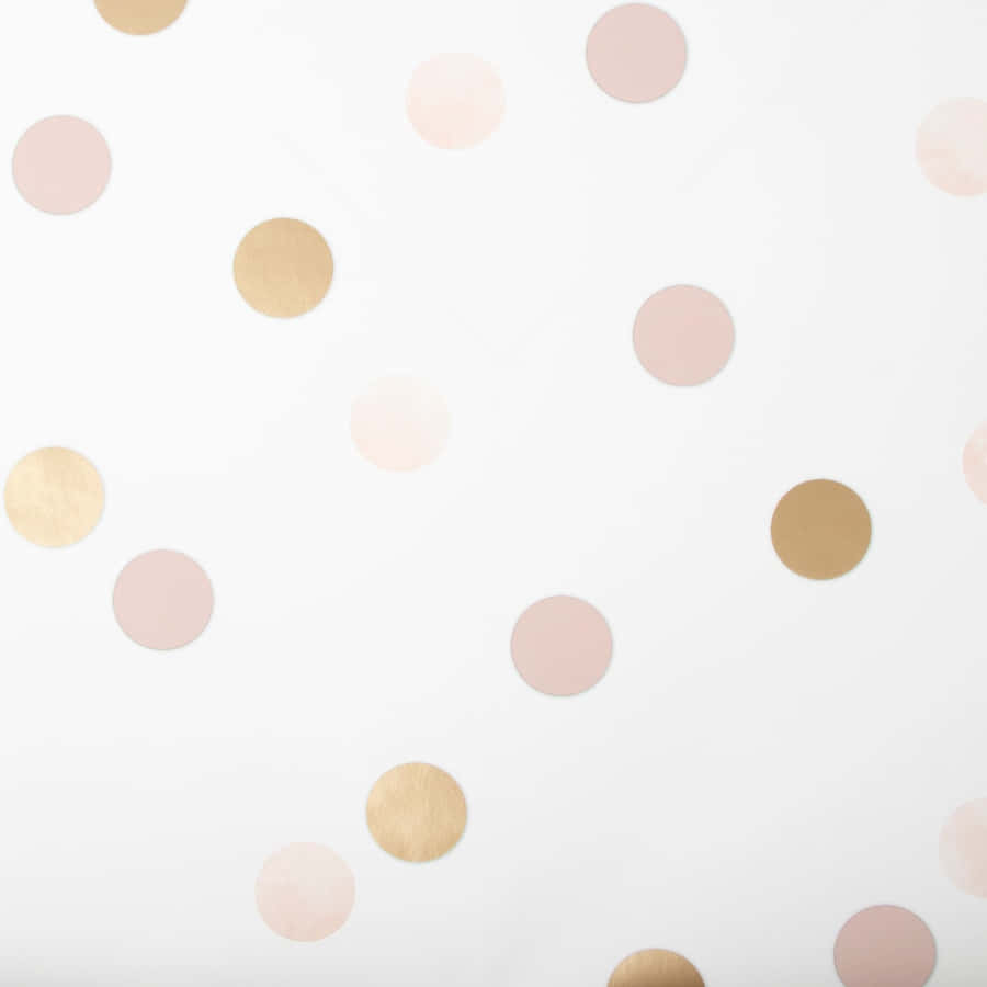 A Vibrant Display Of A Pink And White Polka Dot Pattern Wallpaper