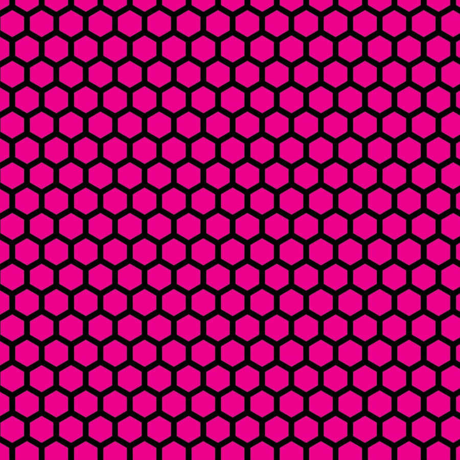 A Vibrant, Neon Pink Background With A Fun Pattern Wallpaper