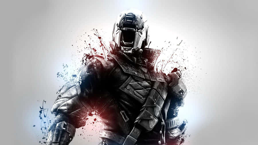 A Warlock Of Destiny 2 Gazed Upon A Storm-filled Sky, Charged With Cosmic Power. Wallpaper