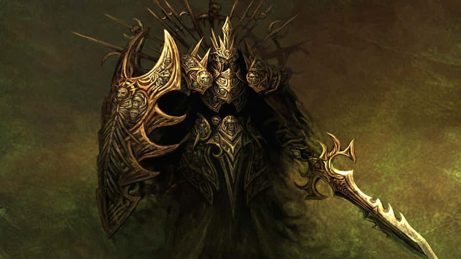 A Warrior Stands Reaching For The Horizon Wallpaper