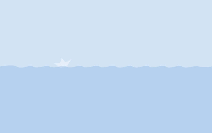 A White Boat Floating In The Ocean Wallpaper