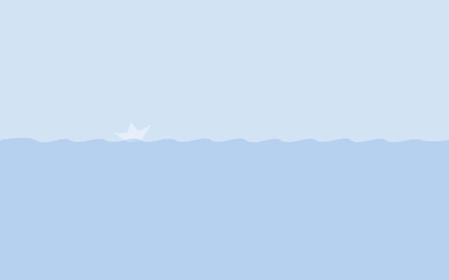 A White Boat In The Ocean Wallpaper