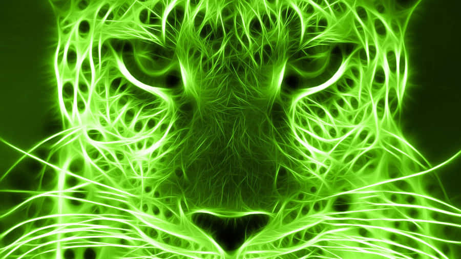 A Wildly Vibrant Neon Jungle Wallpaper