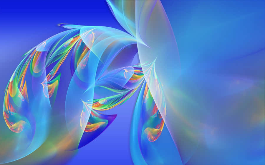 Abstract Blue Swirls Digital Art Wallpaper