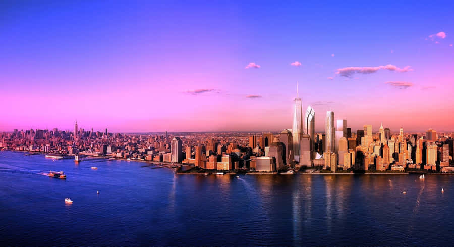 Across The City Skyline Wallpaper