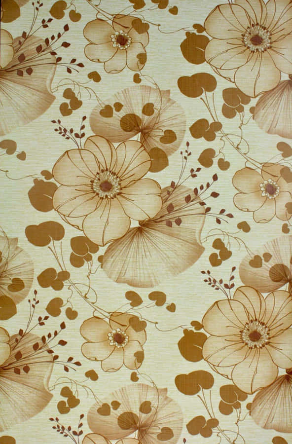 Add A Touch Of Nostalgia To Your Space With This Unforgettable 70s Floral Print! Wallpaper