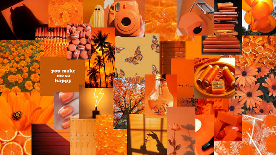 Add A Vibrant Touch To Your Desktop With A Lively Orange Wallpaper Wallpaper