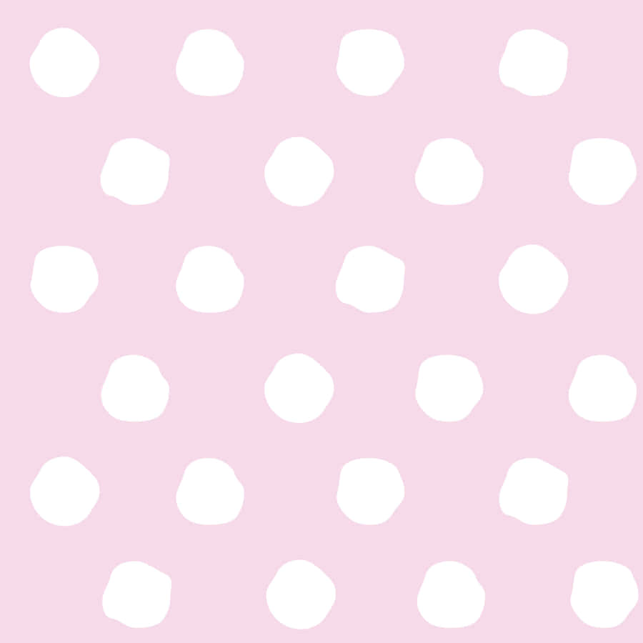 Adorable Pink And White Polka Dot Pattern Wallpaper