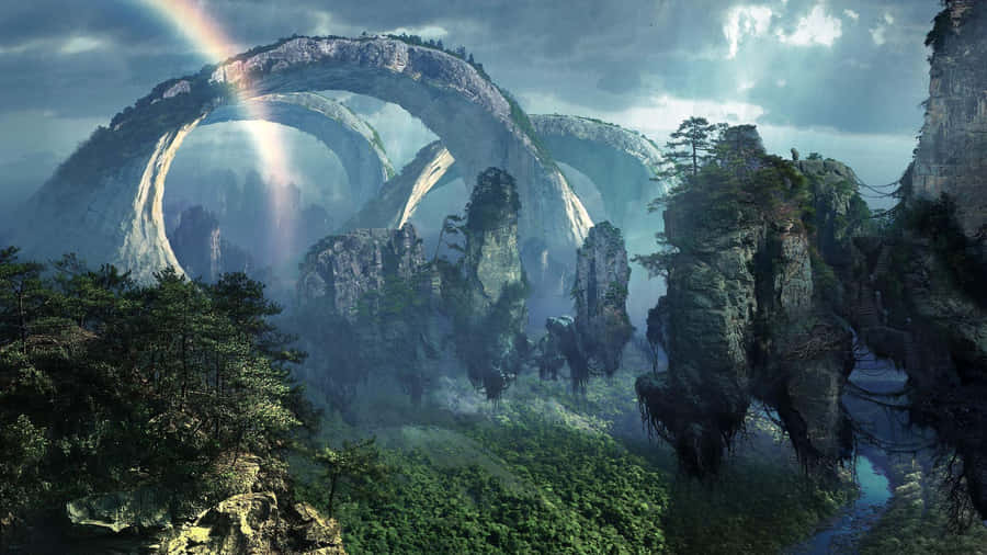 Adventure Awaits On The Mysterious Moon Of Pandora Wallpaper