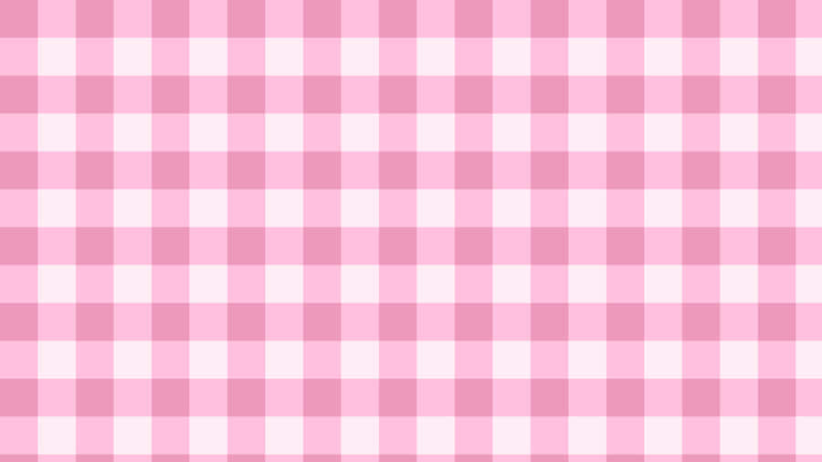 Aesthetic Baby Pink Checkered Background Wallpaper
