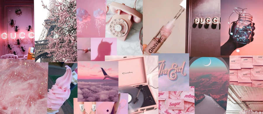 Aesthetic Collage Desktop Background Wallpaper