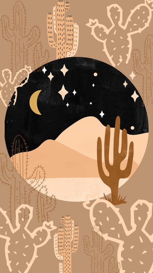 Aesthetic Desert Night Cute Things Wallpaper