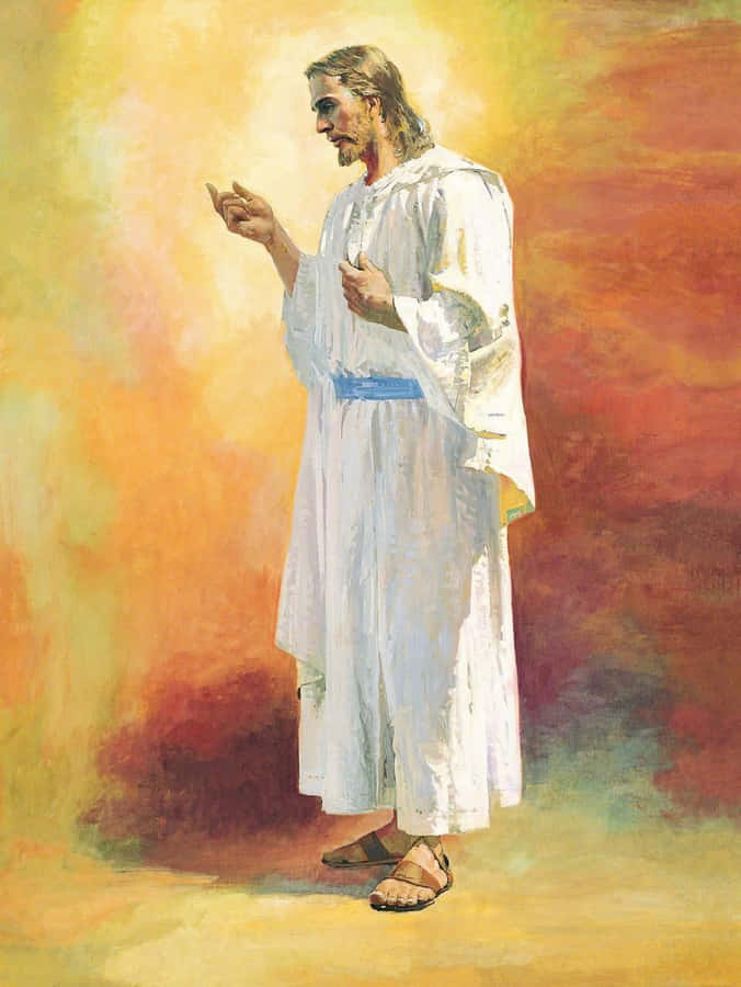 Aesthetic Jesus - Surrounded By Natural Splendor Wallpaper