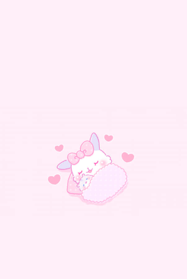 Aesthetic Pink Kawaii Popoco Wallpaper