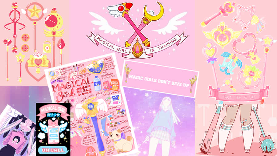 Aesthetic Pink Retro Laptop Wallpaper