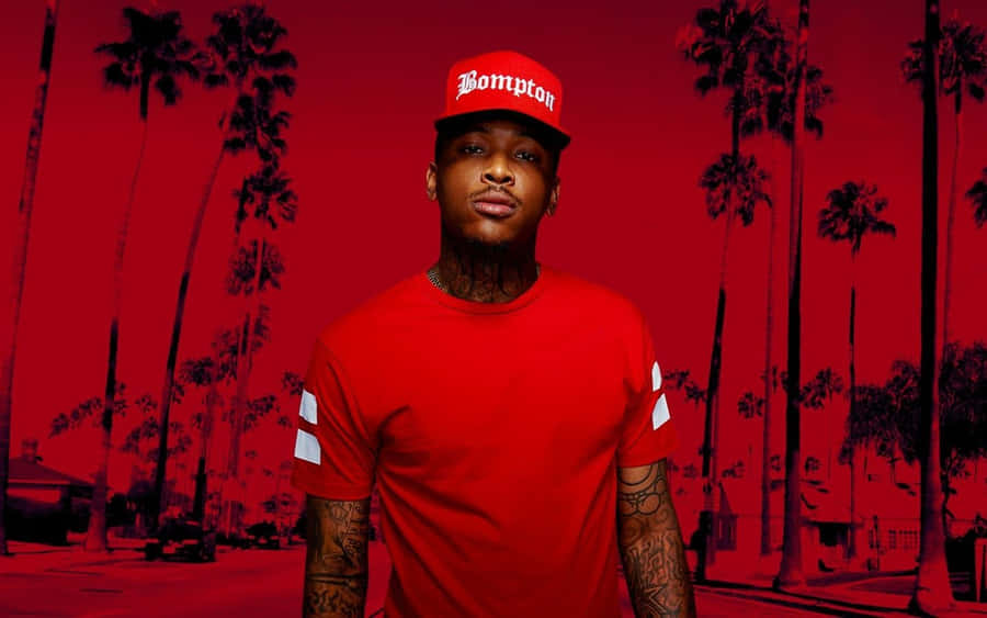 Aesthetic Rapper Yg In Red Wallpaper