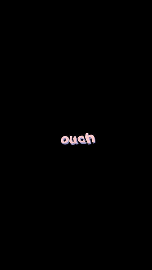 Aesthetic White And Black Iphone Ouch Expression Wallpaper