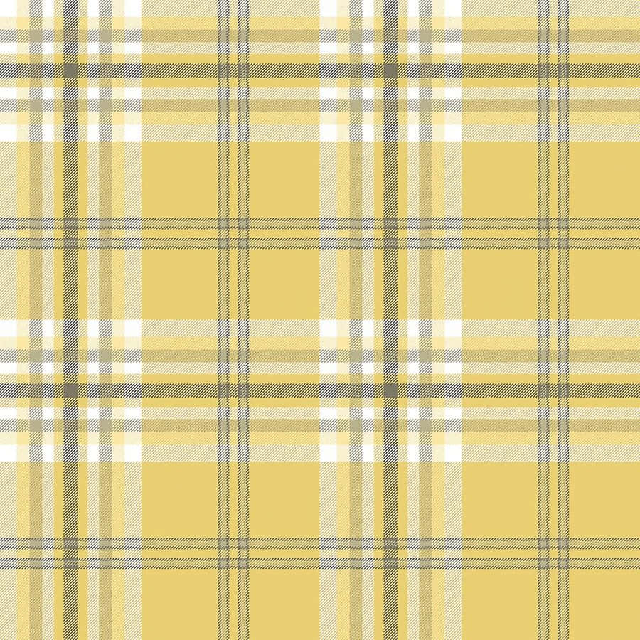 Aesthetic Yellow Plaid Paper Texture Wallpaper